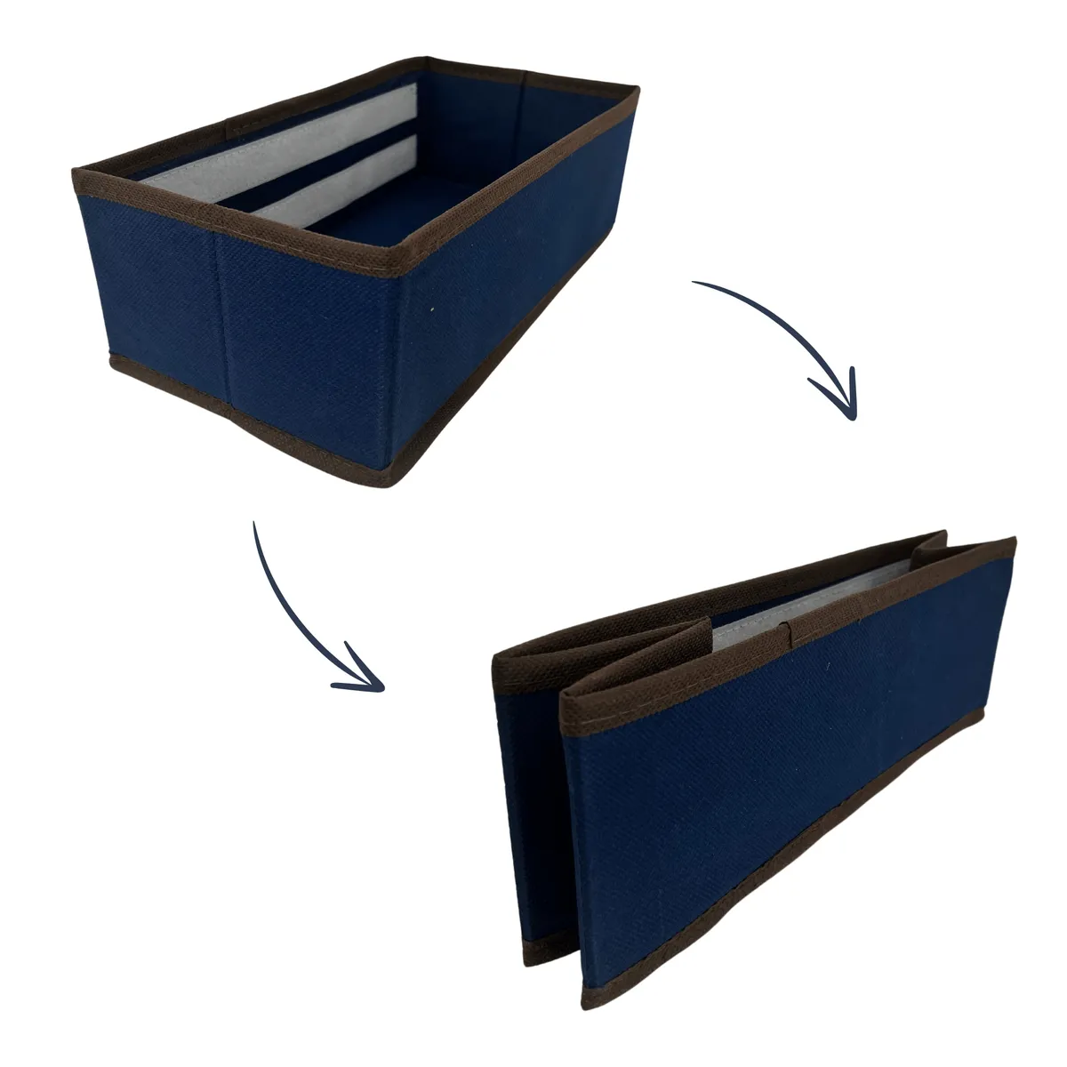 Niebieski organizer do szuflady 3 przegrody 30,5x15,5x10cm, photo 4 of 8