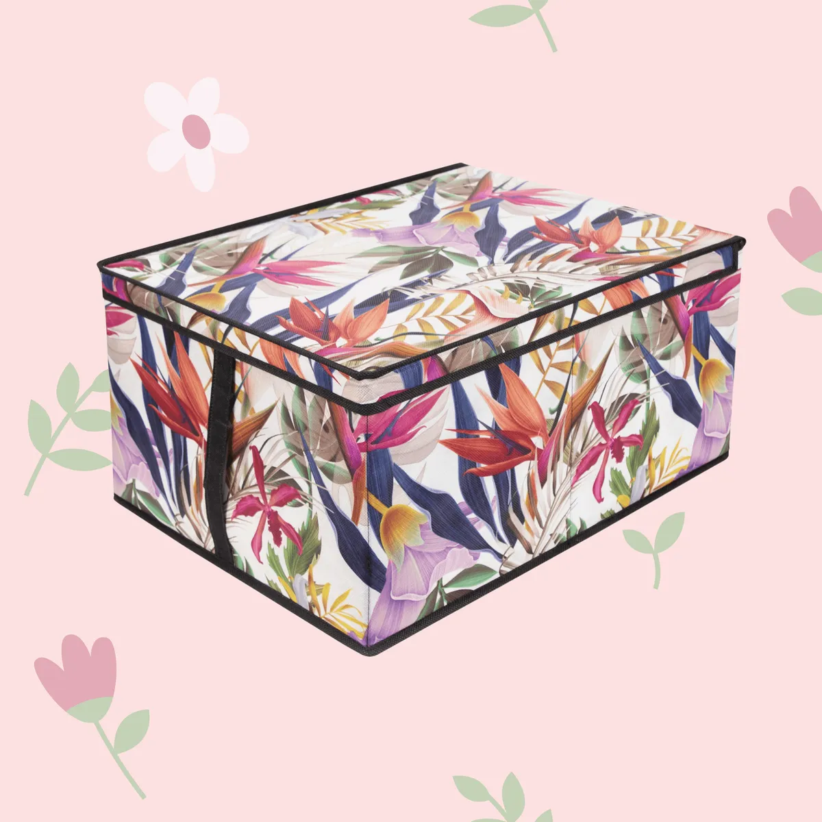 FLORAL w kwiaty organizer do szafy z pokrywą 50x40x25cm, photo 3 of 8