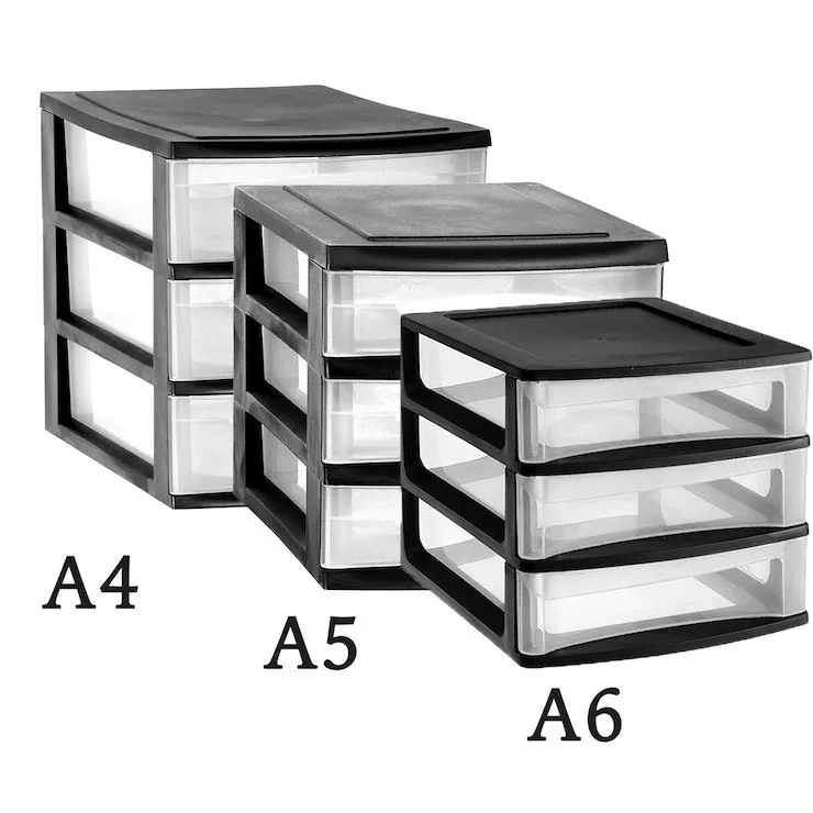 Szafka modułowa 3 szuflady A4, z transparentnymi frontami, photo 4 of 8