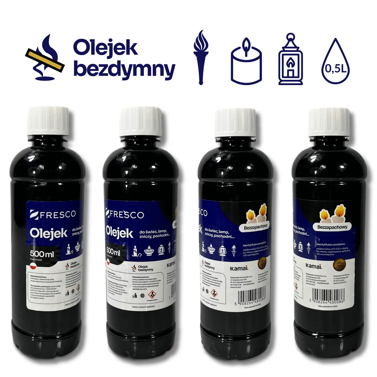 Paliwo olej do lamp, pochodni i świec 0,5L BEZZAPACHOWY, photo 6 of 8